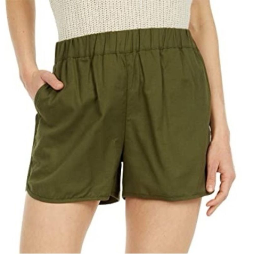 Madewell Classic Pull-On Cotton Shorts Olive Green Women’s Size XS Extra Small